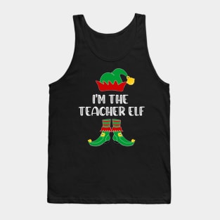 I'm The Teacher Elf Matching Family Group Christmas Tank Top